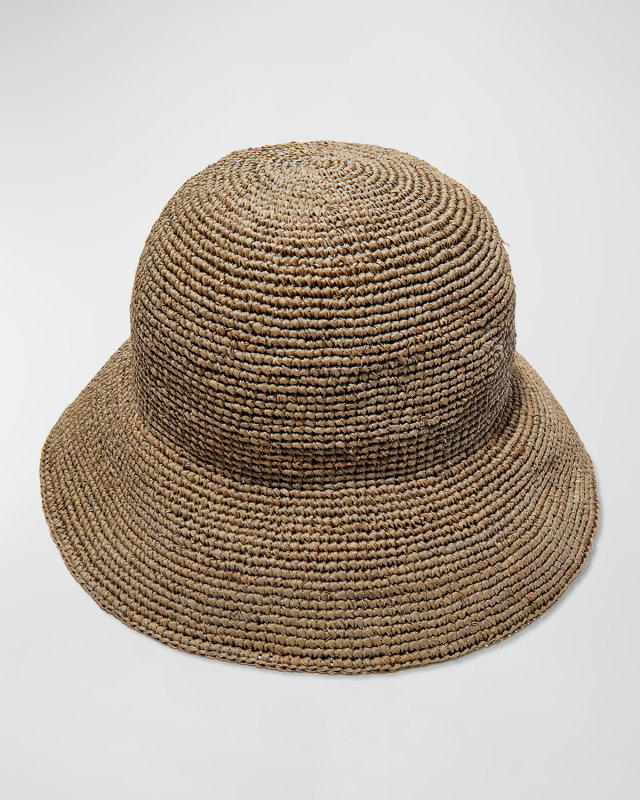 Woven Raffia Bucket Hat